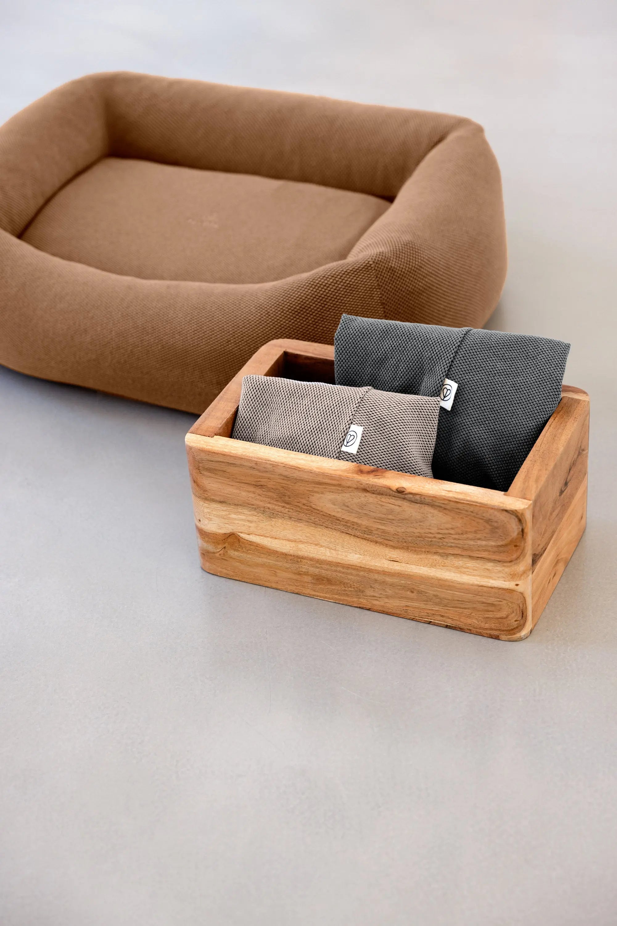 Hundebett Bezug 2er Set - Fred, Mandel