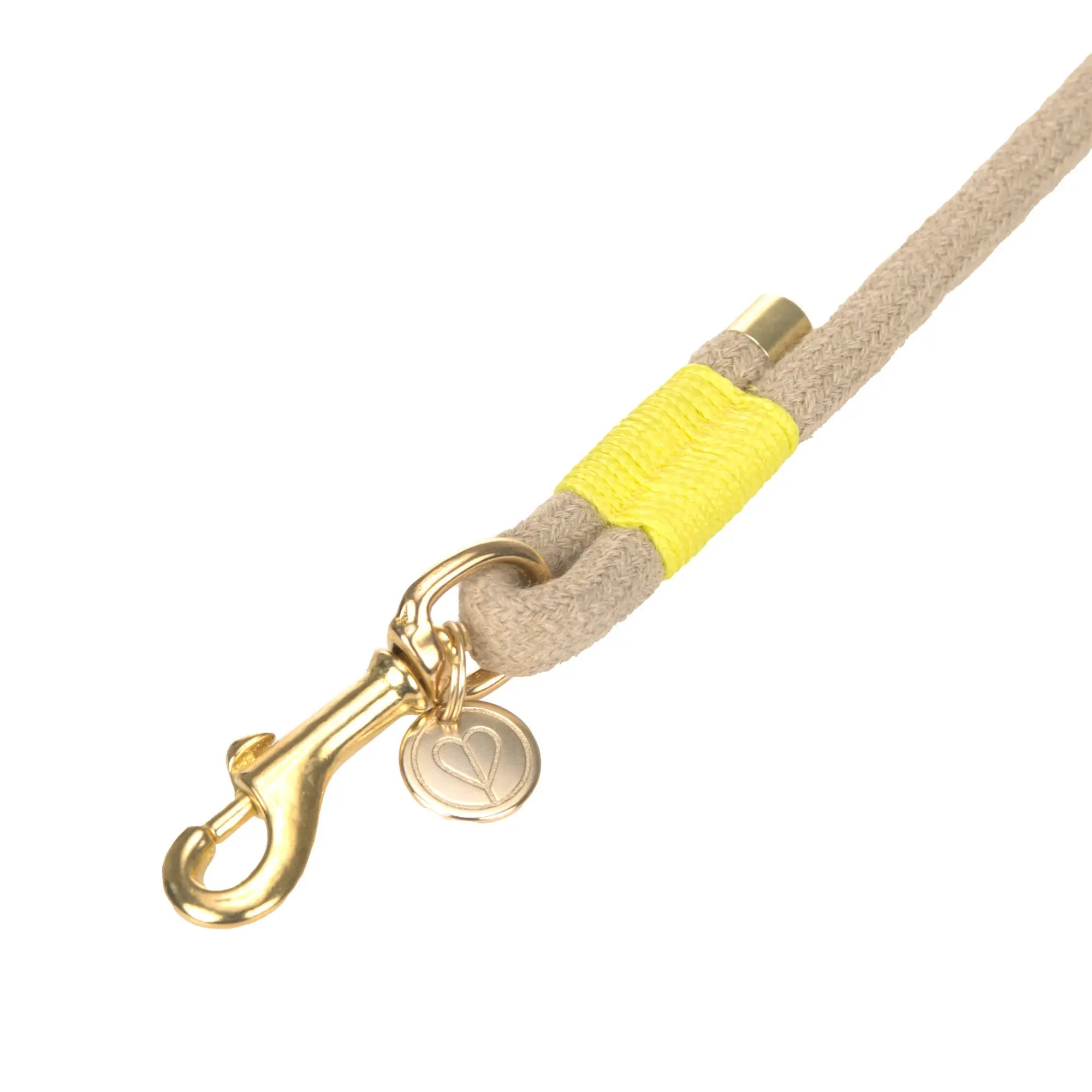 Dog leash Slim - Mila, natural neon orange