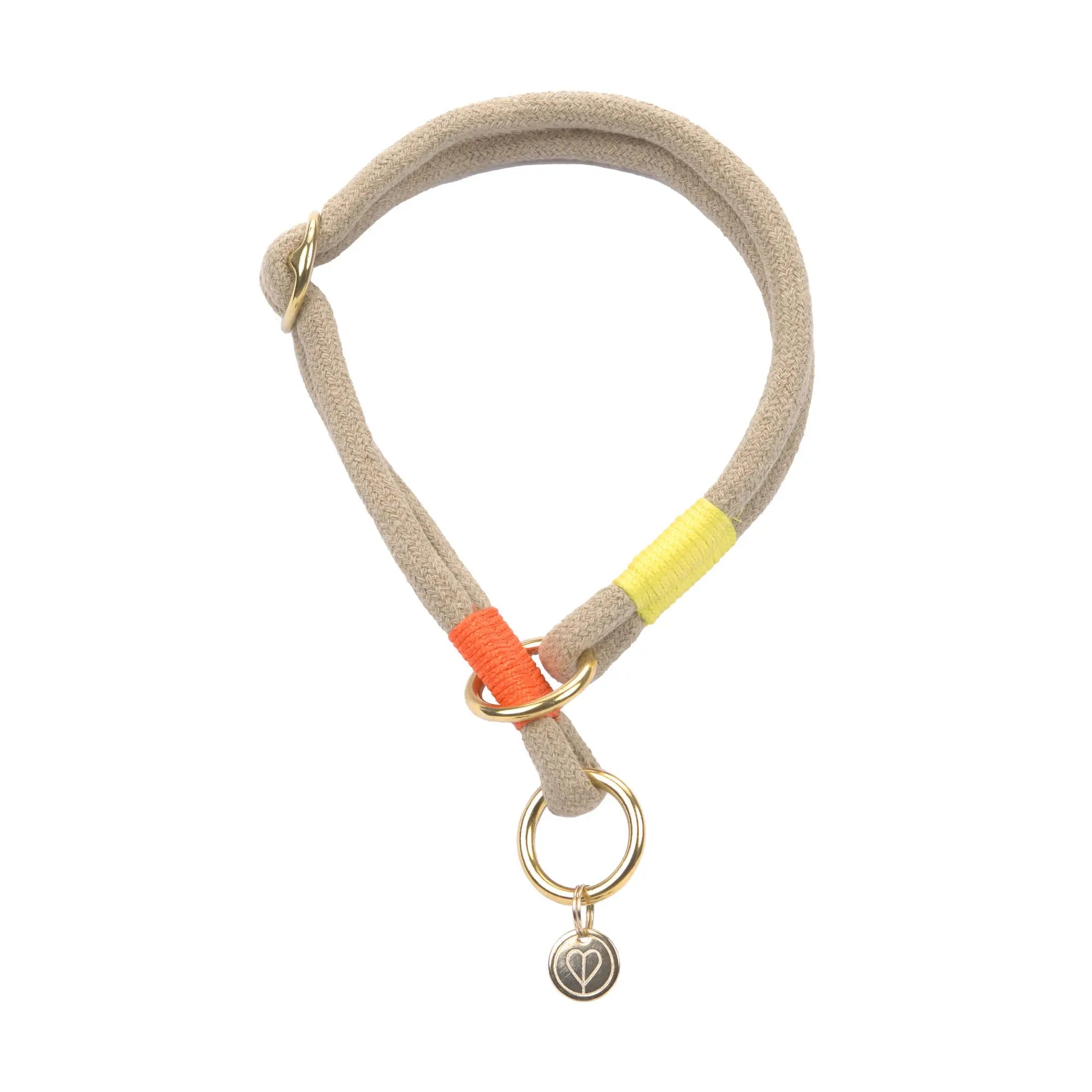 Collier pour chien Slim - Mila, orange fluo naturel