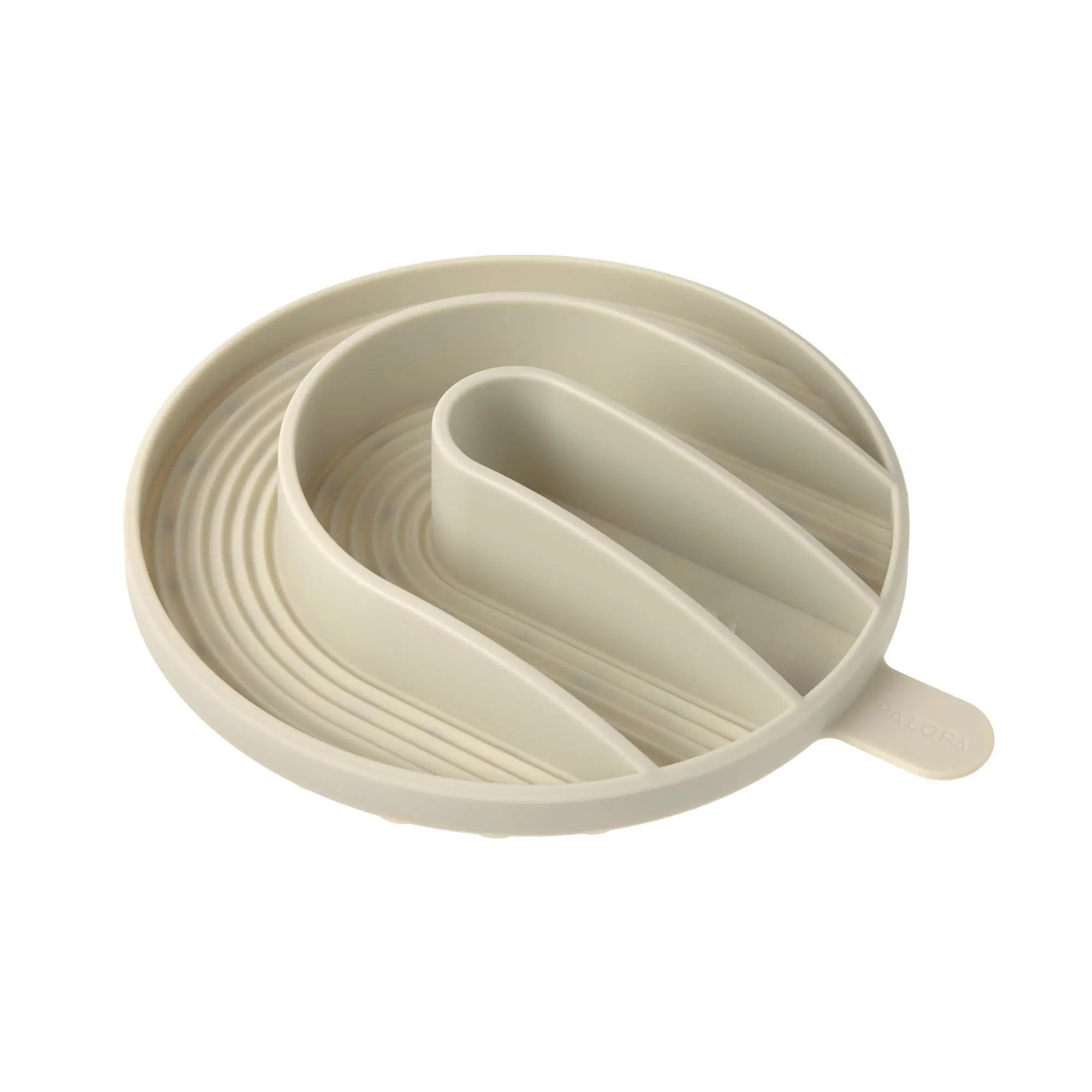 anti gulping dog food bowl Anti-gulping insert dog bowl, light gray