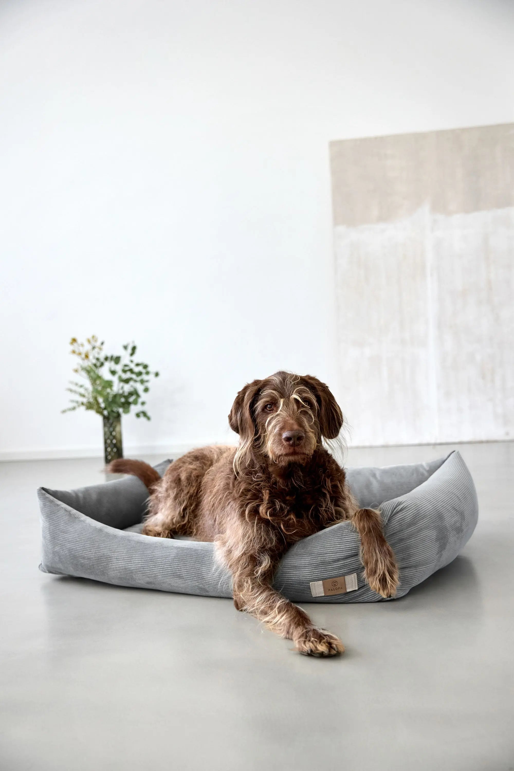 Dog Bed Corduroy - Fred, Grey
