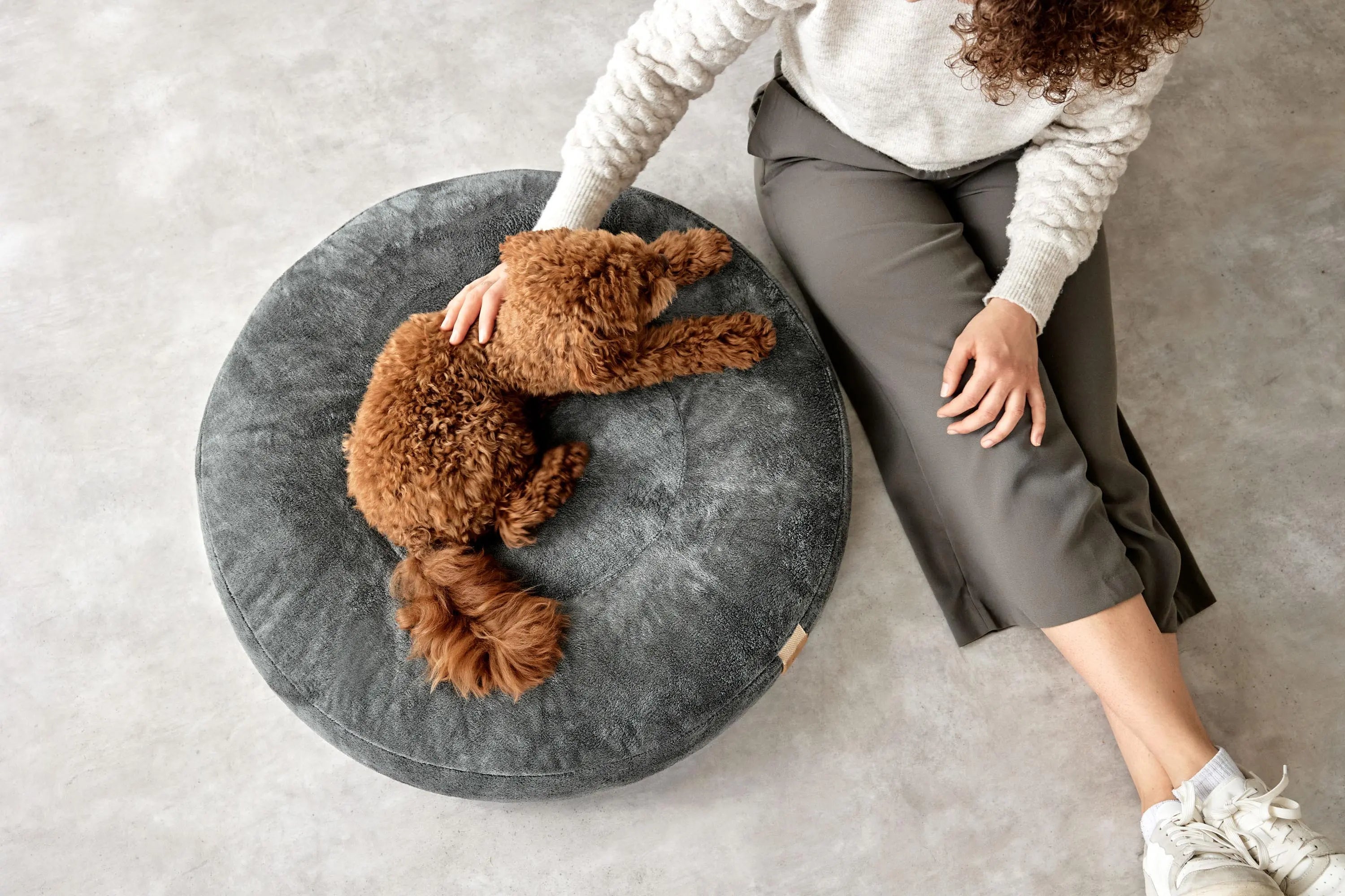 Hundebett Rund - Fippa, Anthrazit Lässig