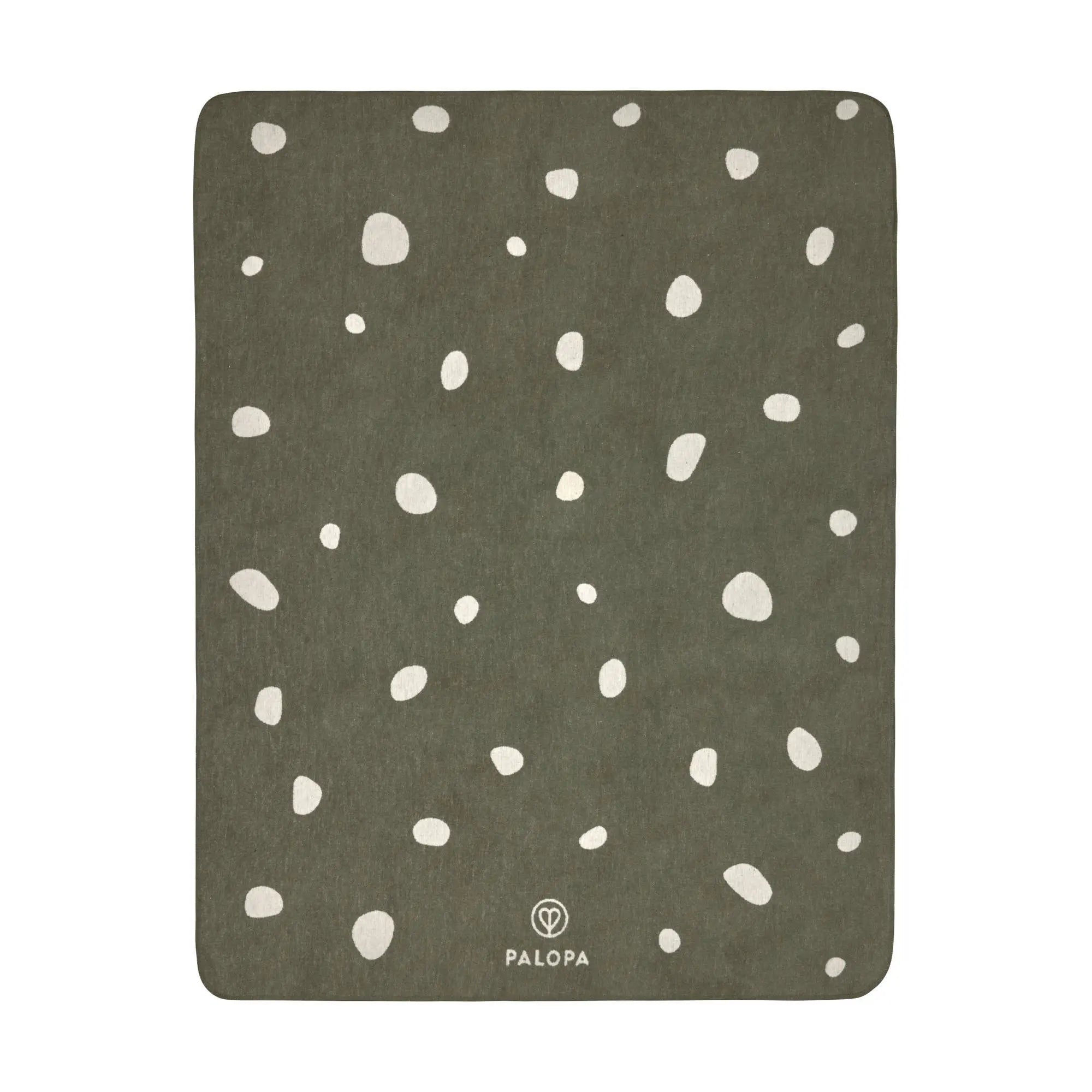 Hundedecke - Ida L, Punkte Rosa Dunkelgrün PALOPA