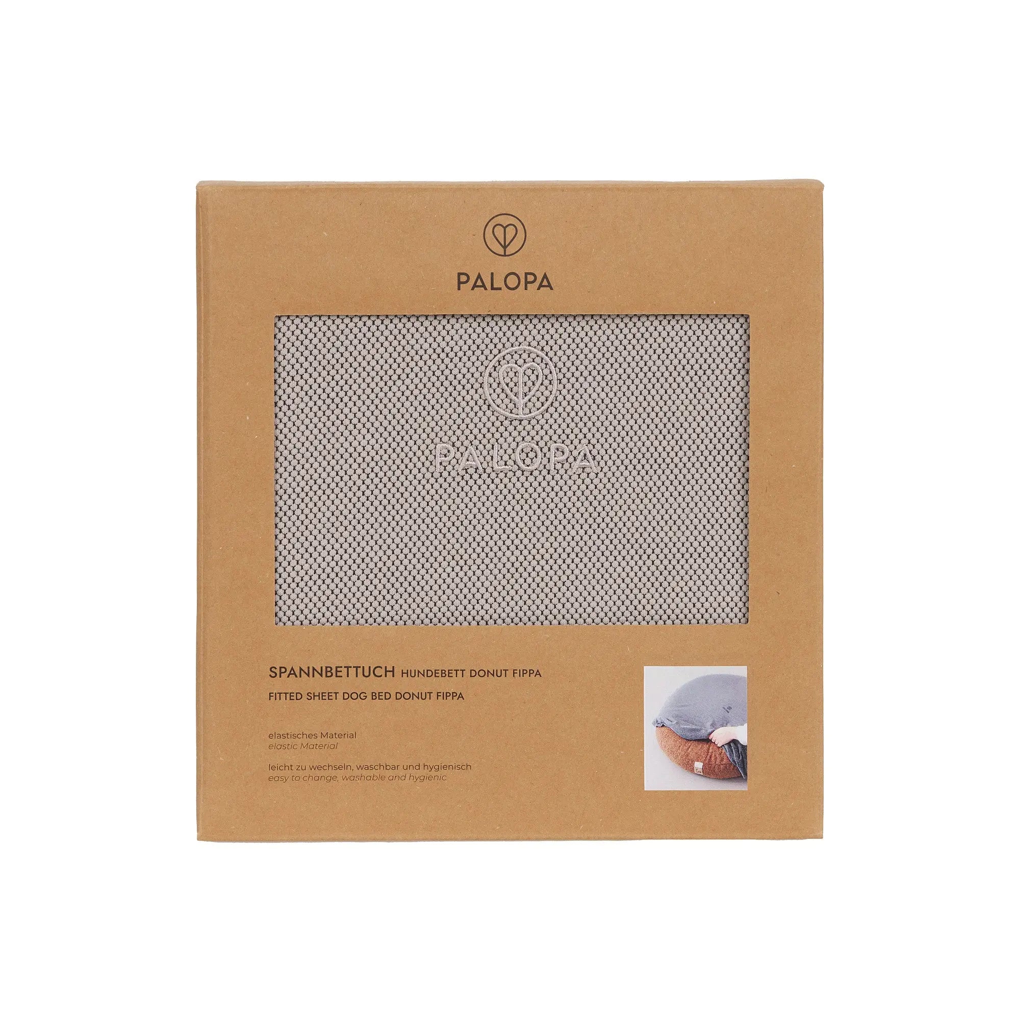 Hundebett Rund Bezug - Donut Fippa, Taupe