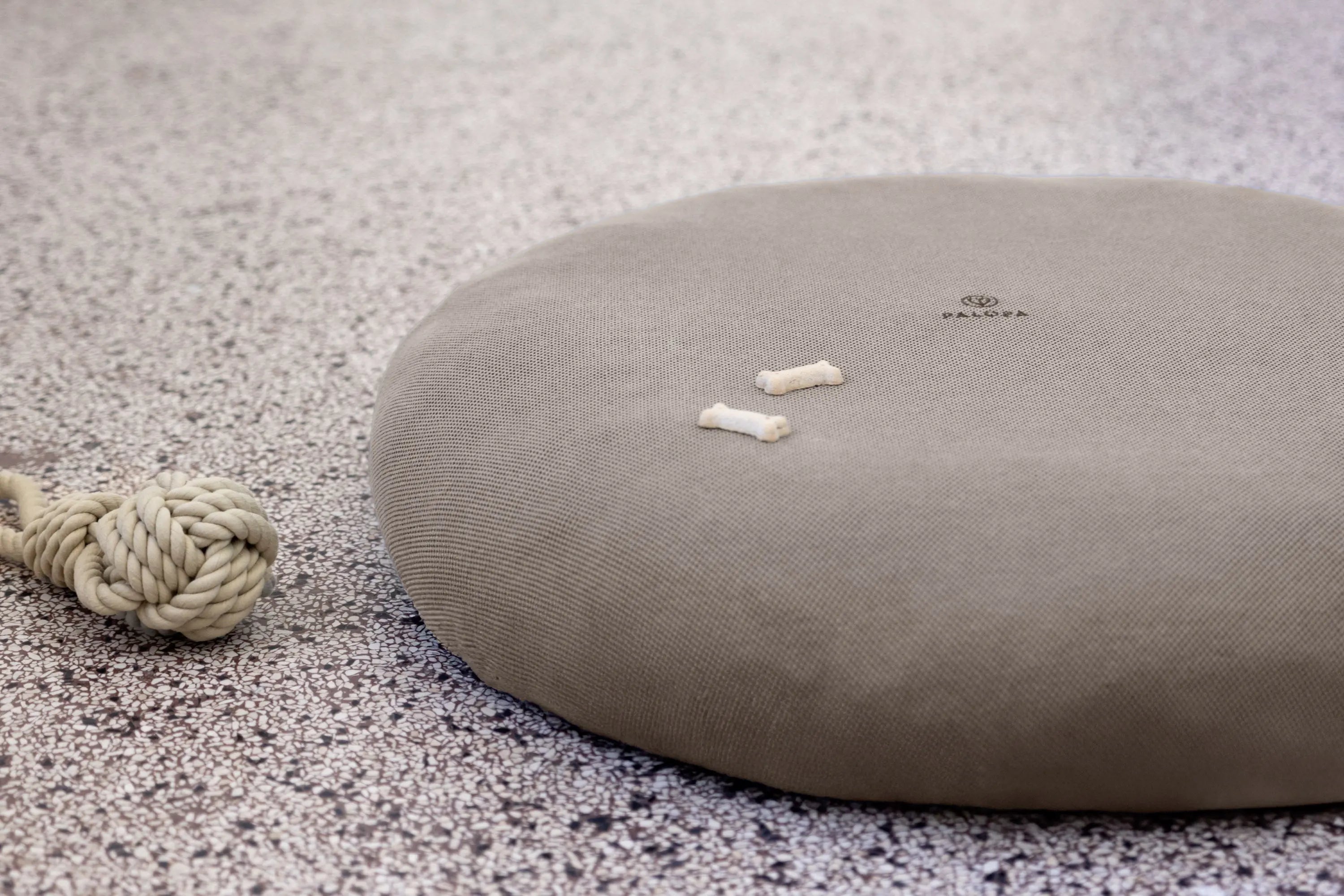 Hundebett Rund Bezug - Donut Fippa, Taupe