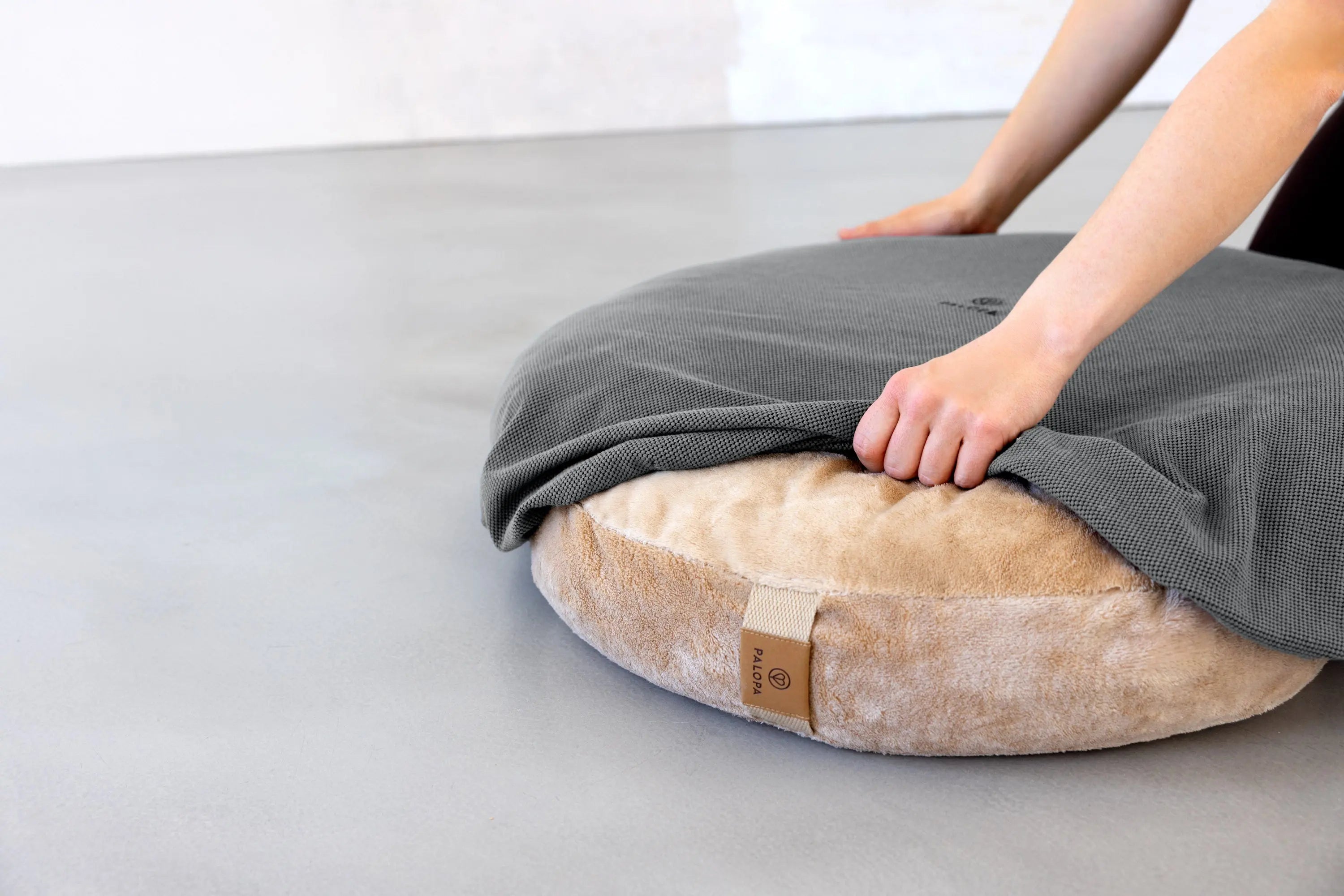 Hundebett Rund Bezug - Donut Fippa, Anthrazit