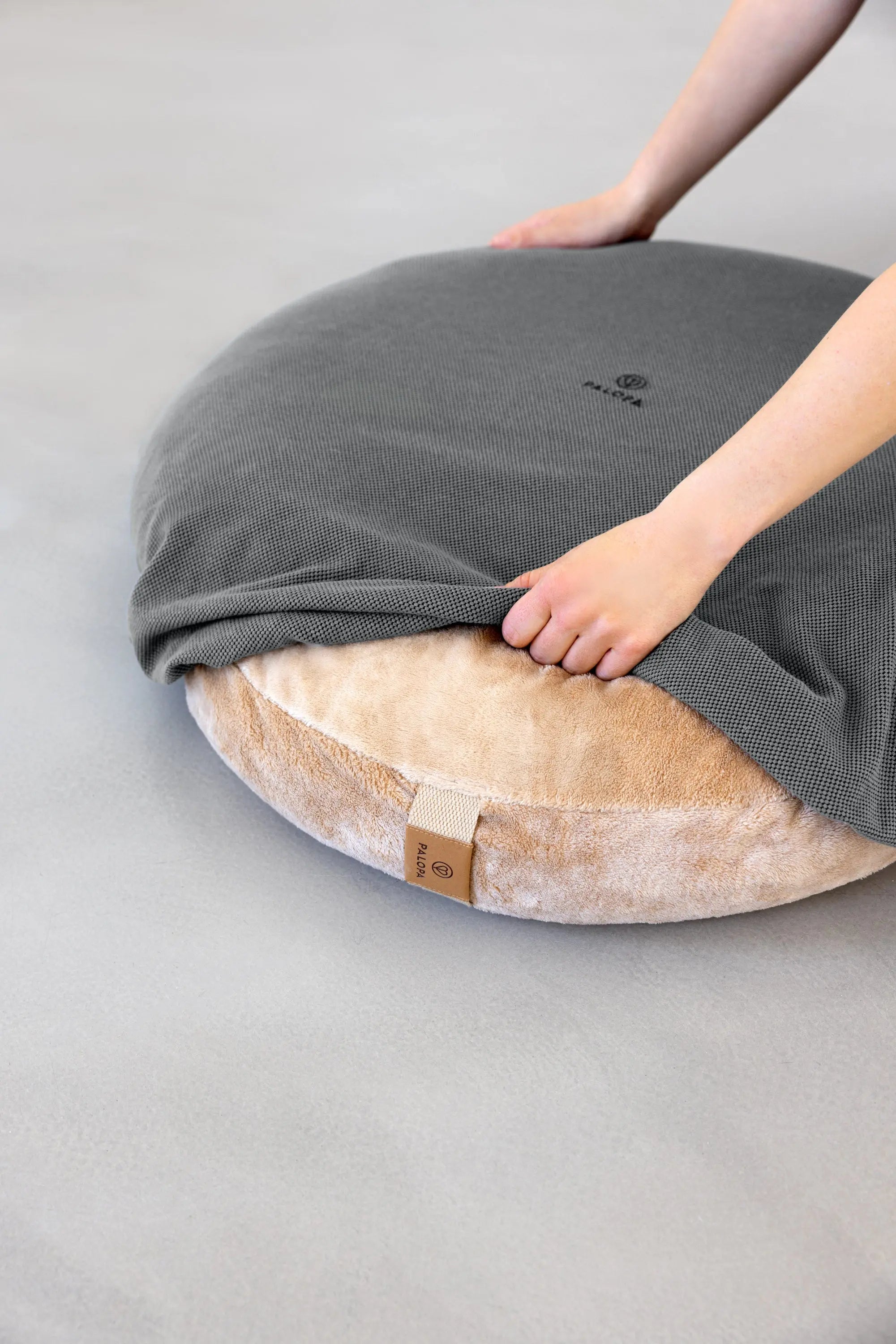 Hundebett Rund Bezug - Donut Fippa, Anthrazit
