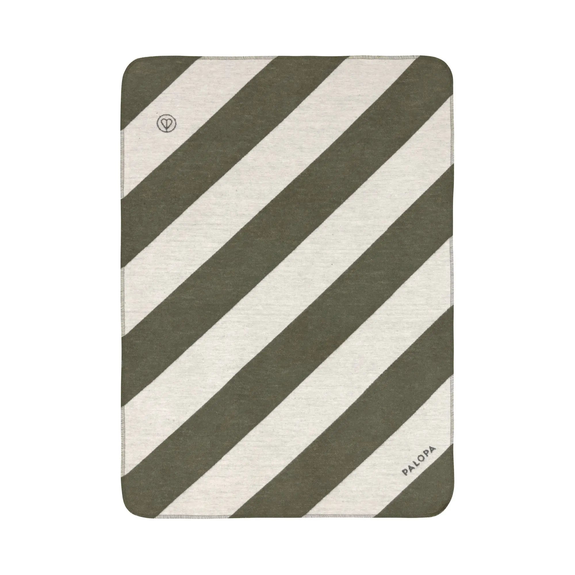Dog Blanket M - Ida, Stripes Dark Green
