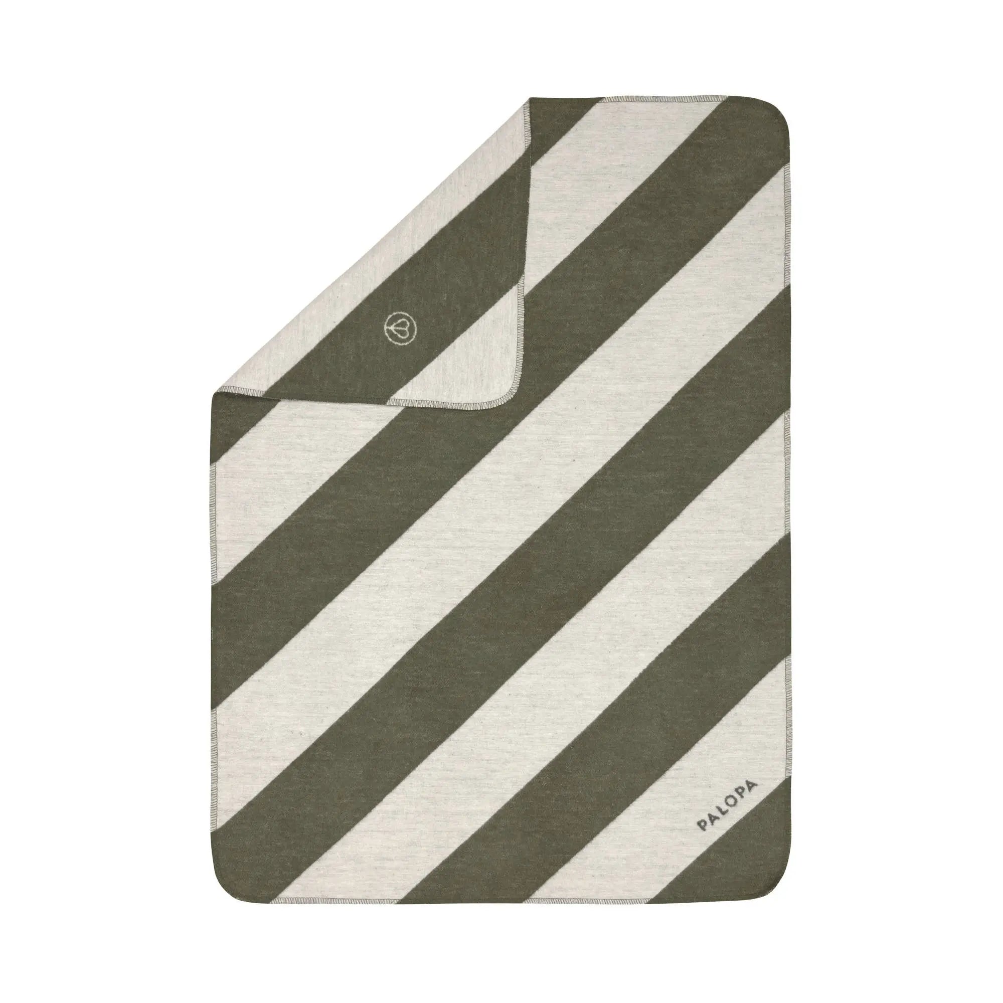 Dog Blanket M - Ida, Stripes Dark Green
