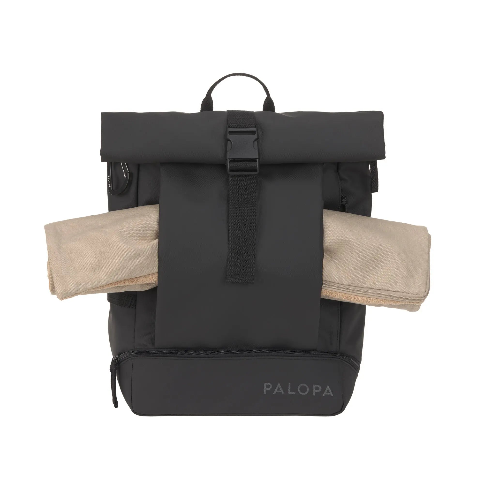 Rolltop Rucksack - Yoska, Schwarz