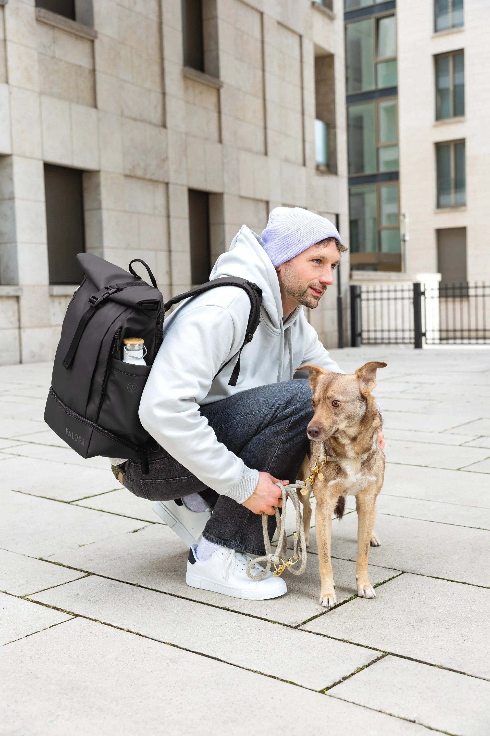 Rolltop Rucksack - Yoska, Schwarz