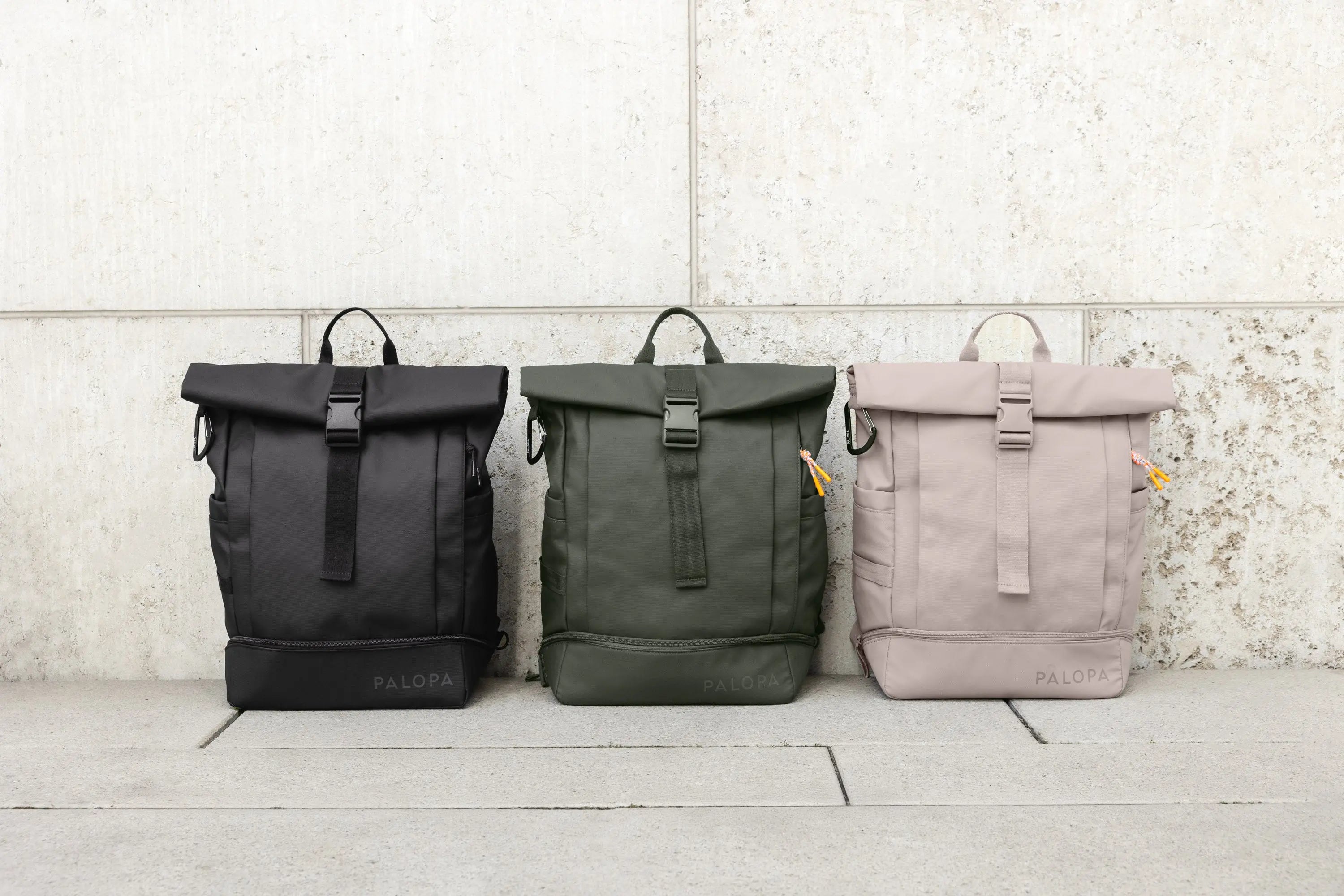 Rolltop Rucksack - Yoska, Schwarz