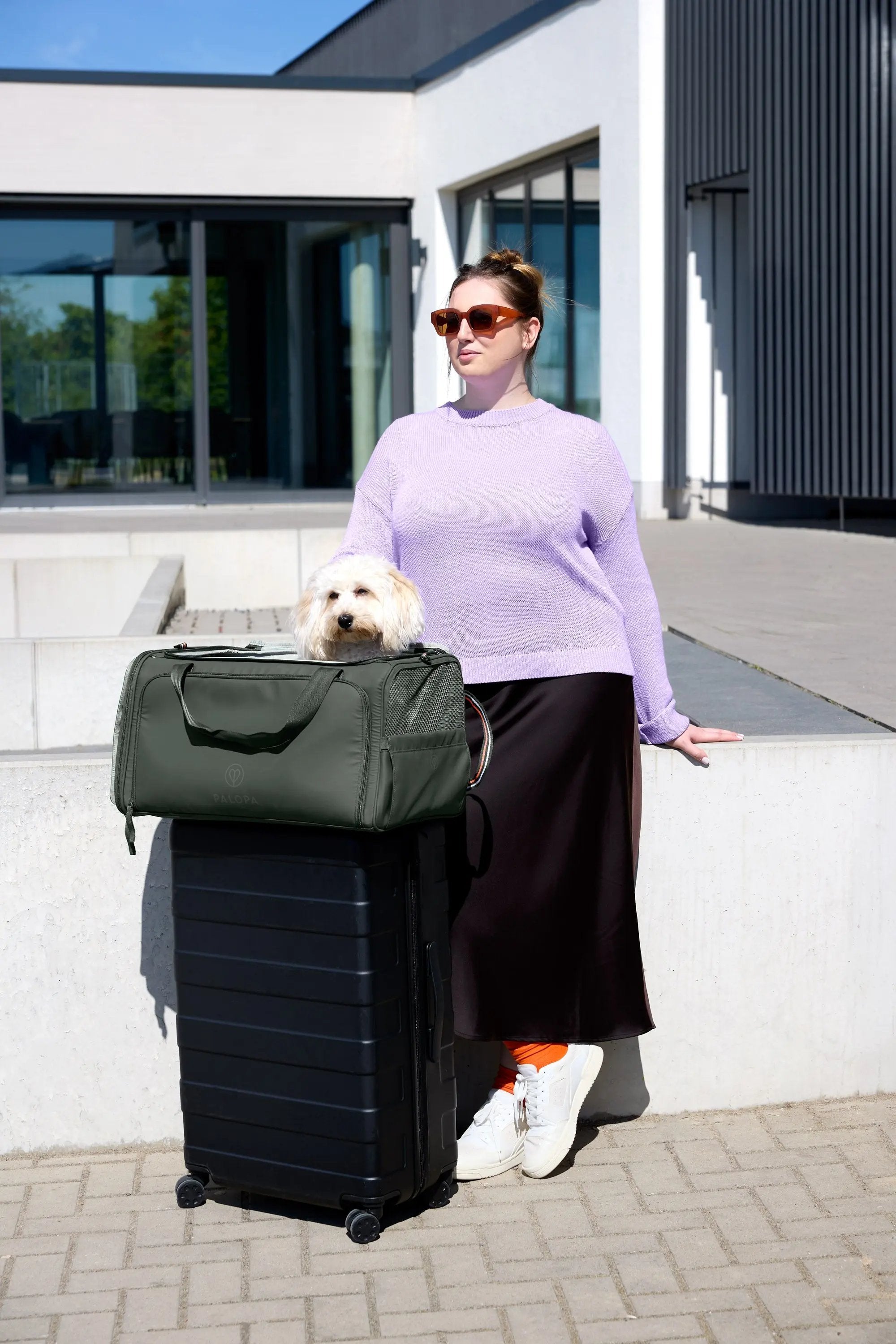 Hundetragetasche - Benno, Dunkelgrün