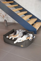 Hundebett Baumwolle - Fred, Anthrazit