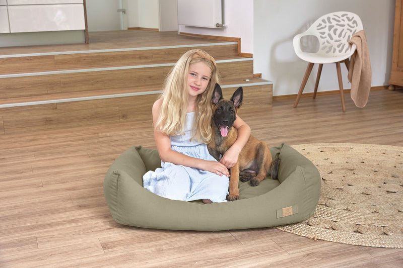 Hundebett Baumwolle - Fred, Salbei