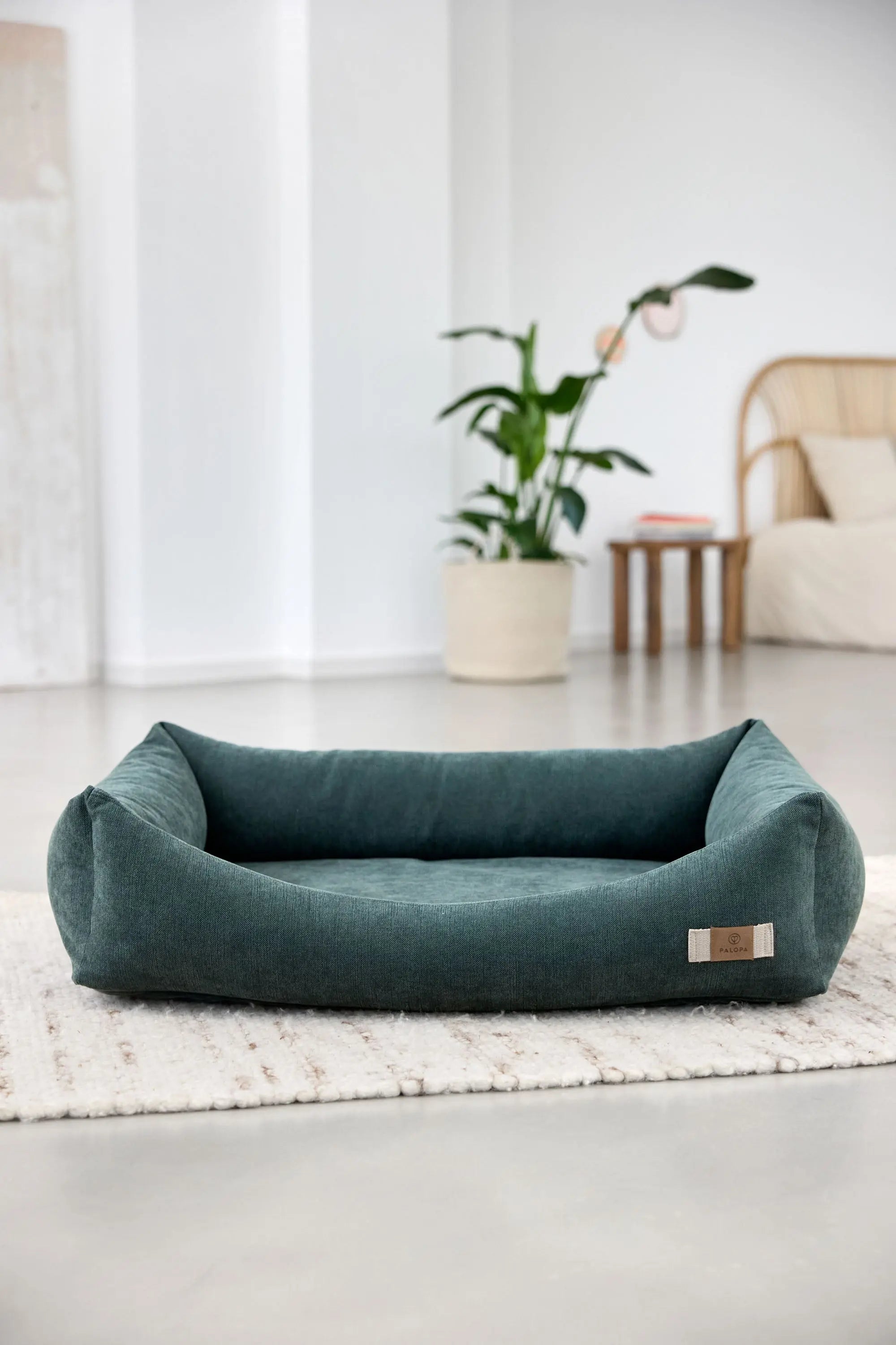 Cotton Dog Bed - Fred, Dark Green
