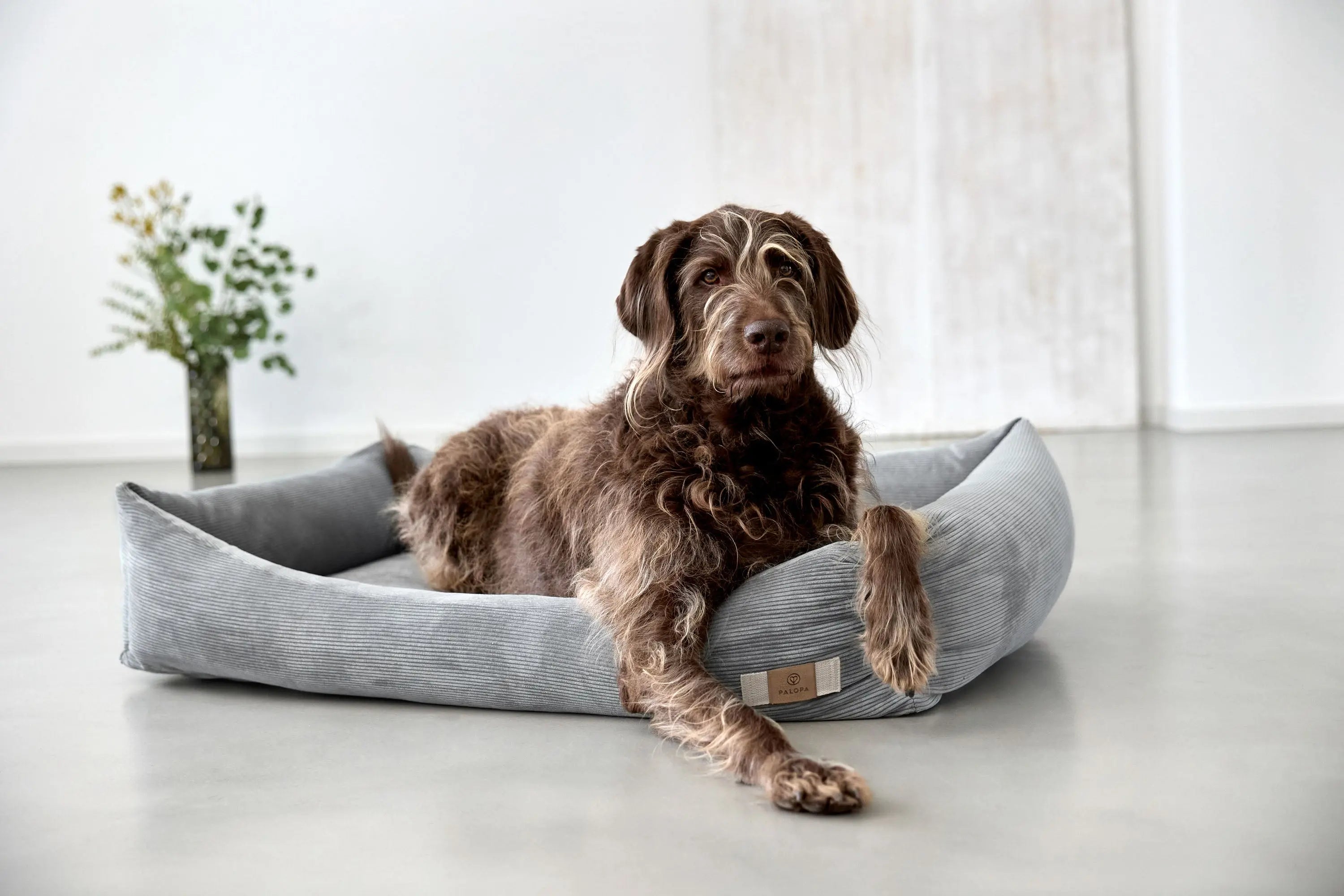 Dog Bed Corduroy - Fred, Grey