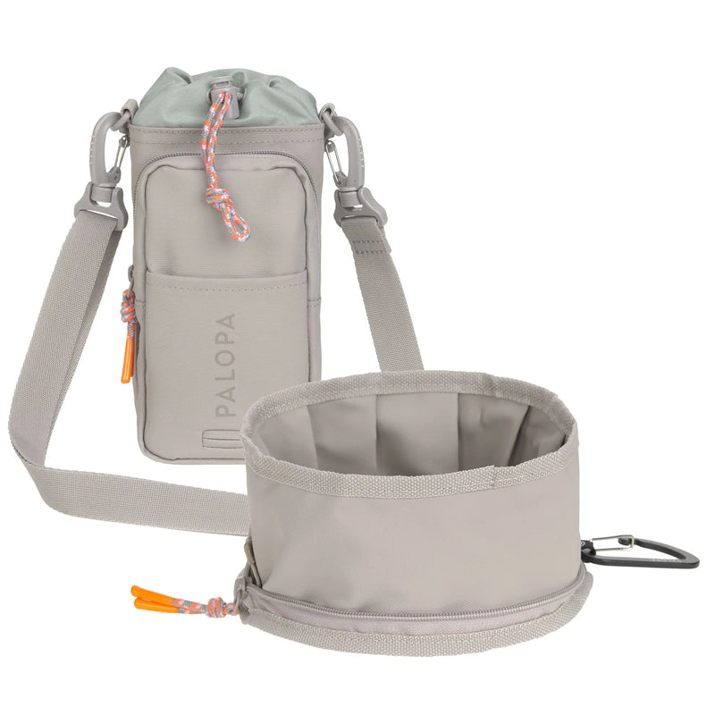 Hundenapf Tura & Leckerlitasche Boudi, Taupe